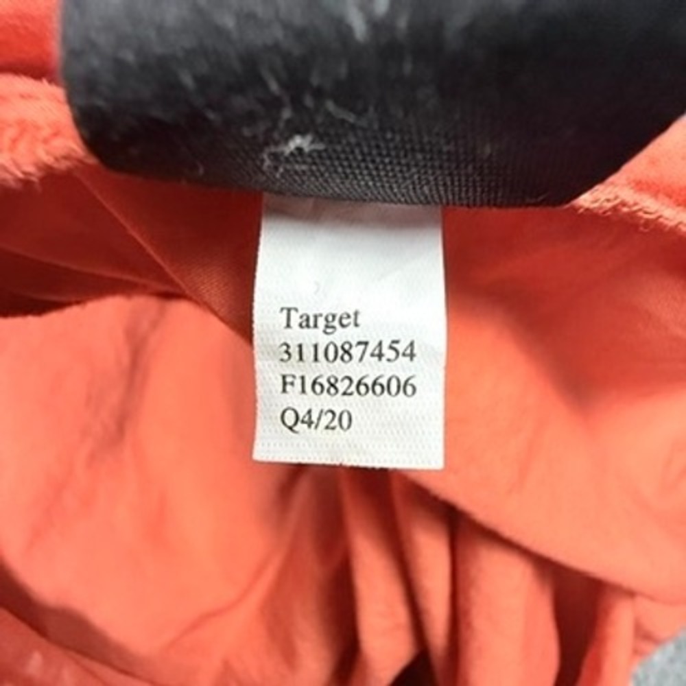 Who What Wear Womens XL Coral Orange Tiered Cotton Flutter Sleeve Midi Dress - Picture 11 of 15